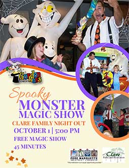 Spooky Monster Magic Show Flyer